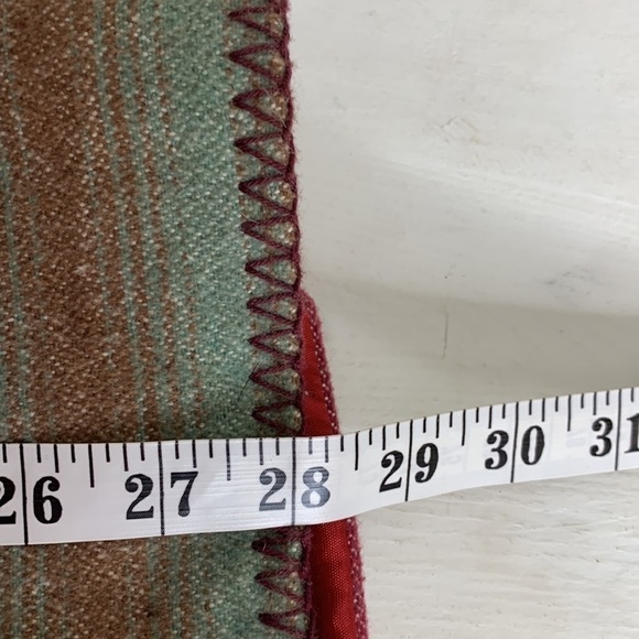 Vintage David Paul New York Southwestern Stripe Winter Wool Blend Blazer Jacket - Picture 10 of 12